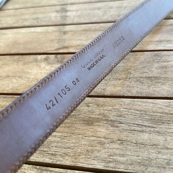 Cole Haan Genuine Leather Brown Textured Men’s Belt 42 - Picture 5 of 8